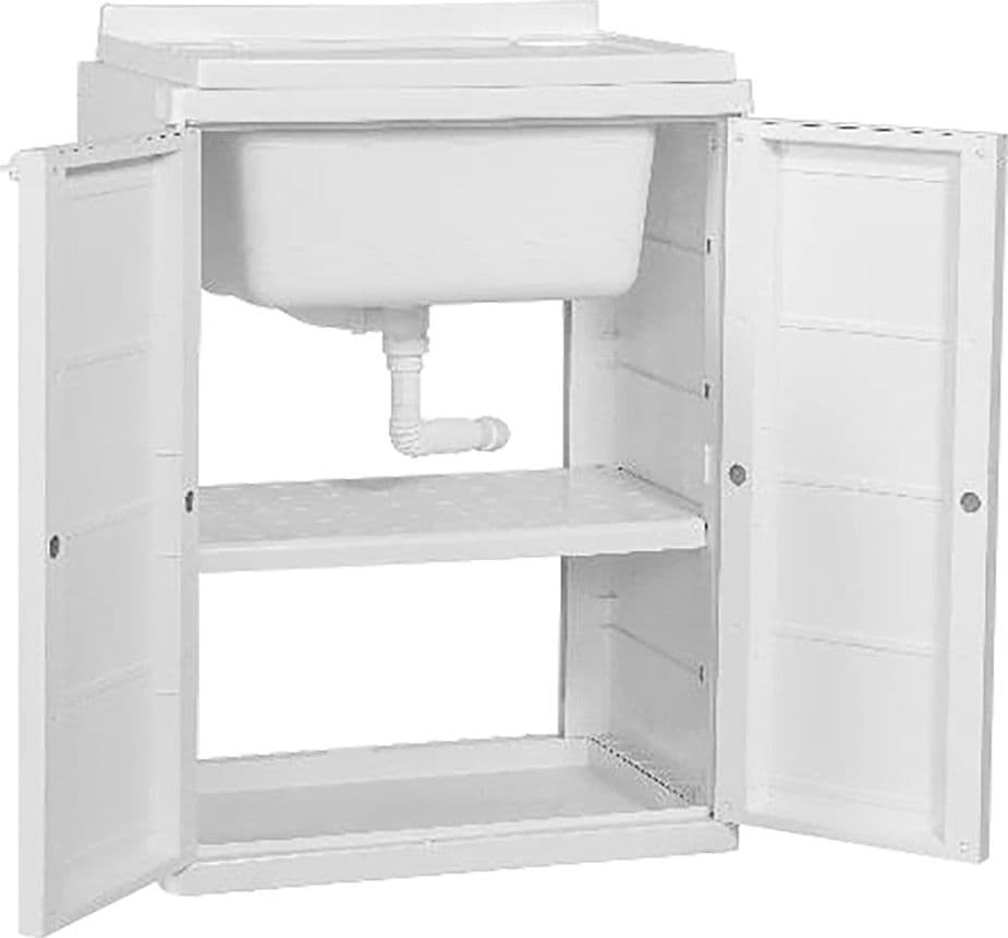 Mobile Lavatoio Anta Doppia Lucchettabile Trioplast 60 X 45 X 85 cm - 2