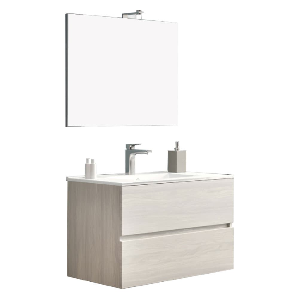 Mobile Bagno Savinidue Easy Base 81 x 47 x H.53 Rovere Grigio - 2