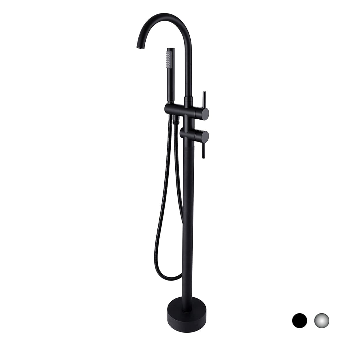 Rubinetto Miscelatore Monocomando per Vasca Modello Dhimp 16 cm x 115 Nero - 2