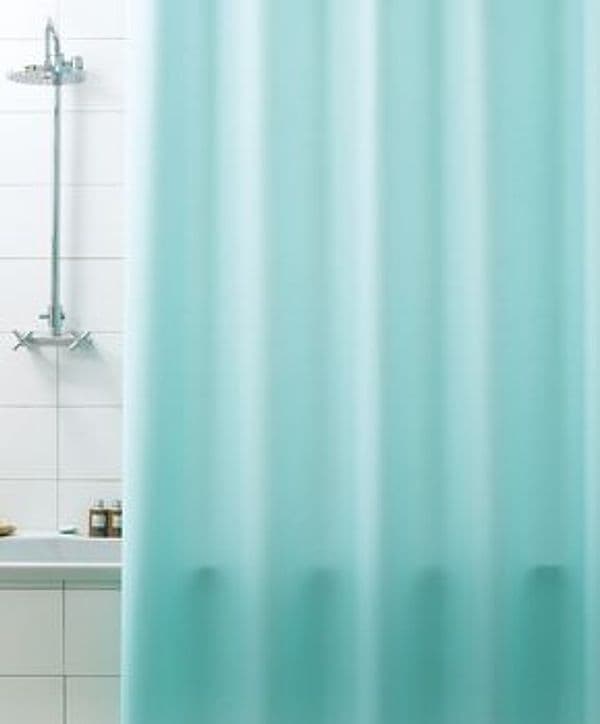Tenda per Doccia 2 Lati Cm 180 x 200 Mod Verde Acqua Dh - 2
