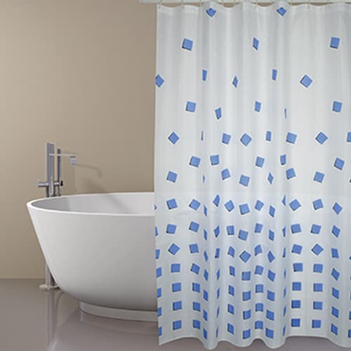 Tenda per Doccia in Tessuto Poliestere Thika Spire 180 cm x 200 Blu - 2