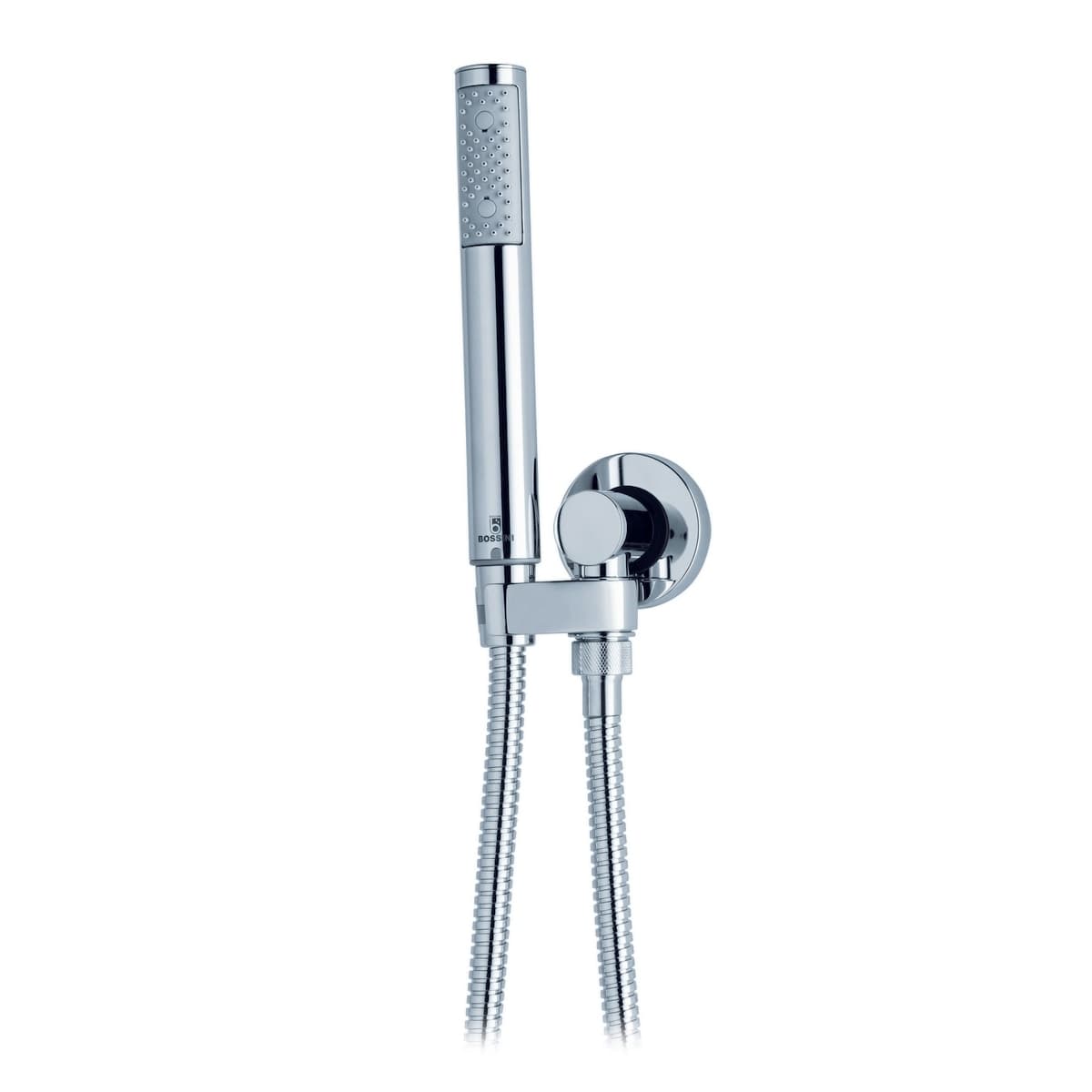 Duplex Doccia Mod Zen con Supporto Incasso + Flex Ottone Bossi Cromo - 2