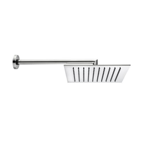 Braccio Doccia Tetis con Soffione Quadro Bossi Cromo 30 cm x 30 - 3