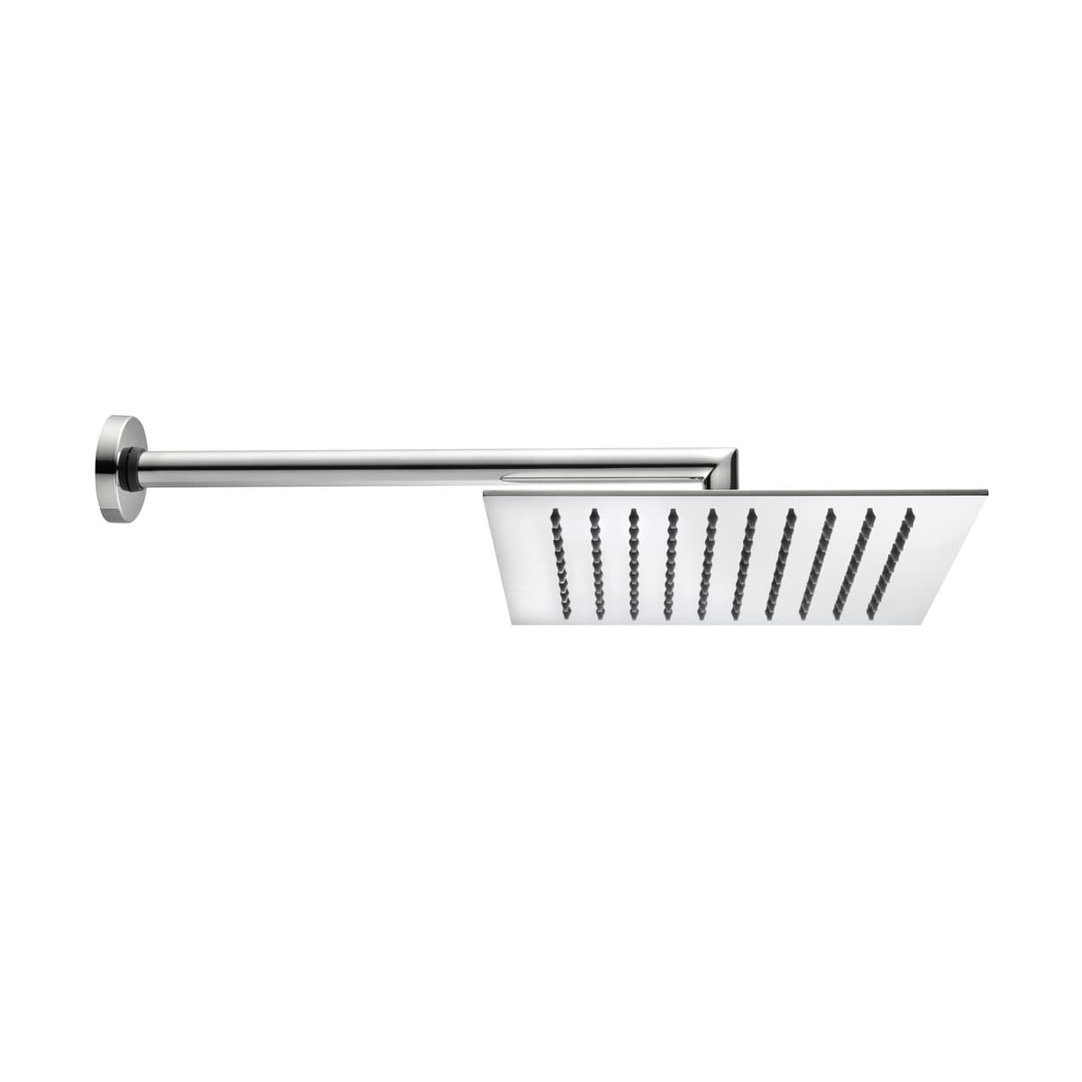 Braccio Doccia Tetis con Soffione Quadro Bossi Cromo 30 cm x 30 - 2