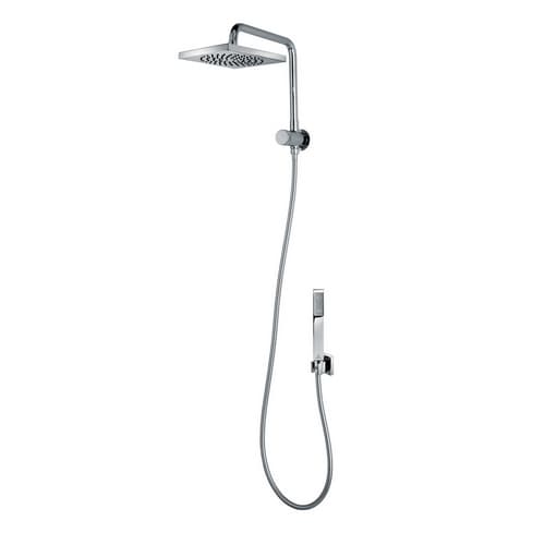 Kit Braccio Doccia con Soffione e Doccetta Cube Renovation Bossi Cromo - 3