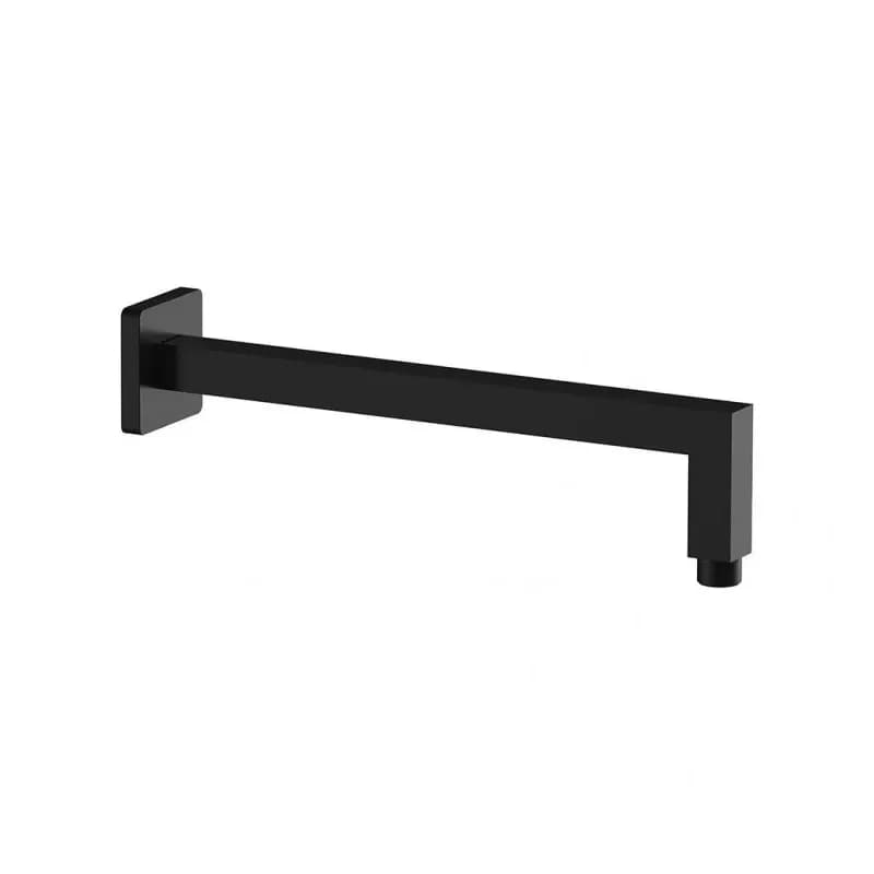 Braccio Doccia Quadrato Pesante Nero Opaco 40 cm Remer - 3