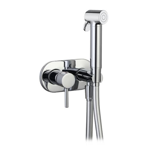 Set Rubinetto Miscelatore a Incasso Tondo con Shut Off e Supp Dh Cromo - 3