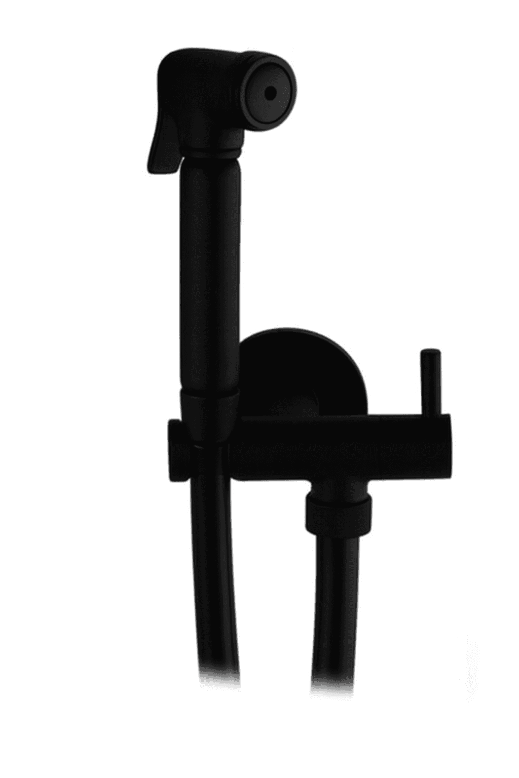 Set con Idroscopino + Flessibile + Supporto Ottone Tondo Nero Opaco Remer - 2