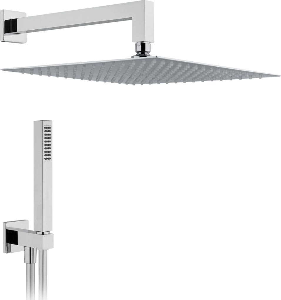 Kit Soffione Doccia Quadro Dh L 250 x 250 Braccio L 350 mm - 2