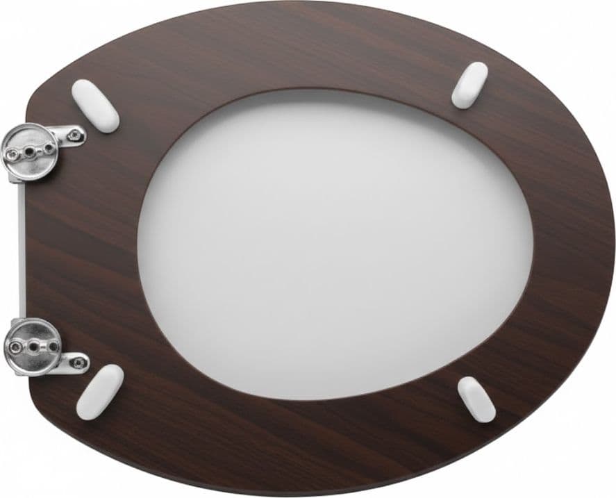 Sedile WC per Globo Vaso Lei Forma 1 Cw Noce Scuro - 2