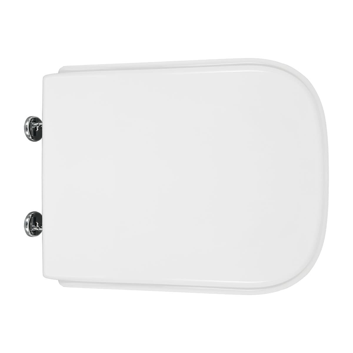 Sedile WC Nero Ceramica Vaso Aliseo Forma 8 Cw Bianco Cerniere C Espansione - 2