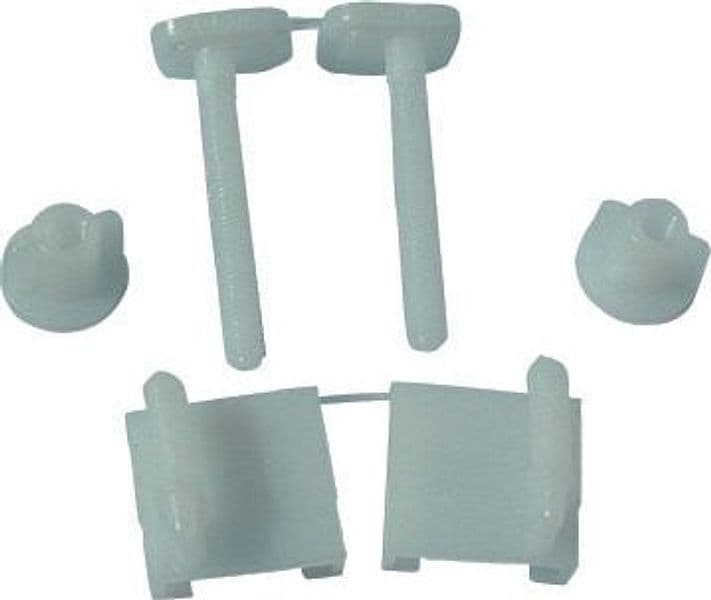 Coppia Supporti per Sedili in PVC con Viti in Plastica Gopla Bianco - 2