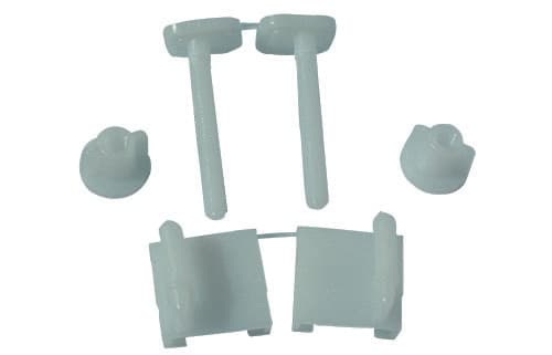 Coppia Supporti per Sedili in PVC con Viti in Plastica Gopla Bianco - 2