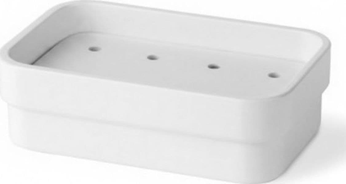Portasapone in Melammina Saeta Samo Bianco 130 mm x 85 x 60 - 2
