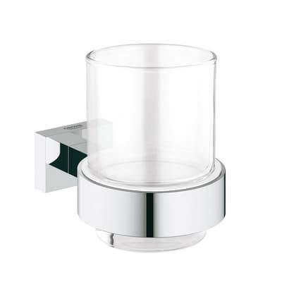 Bicchiere con Supporto Essentials Cube Grohe Cromo - 3
