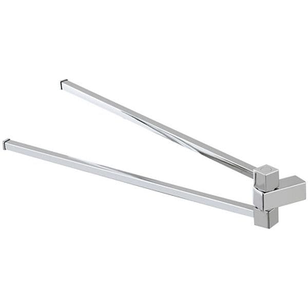 Porta Asciugamani da Parete a Snodo 39 cm in Acciaio Cromato Antiruggine - 3