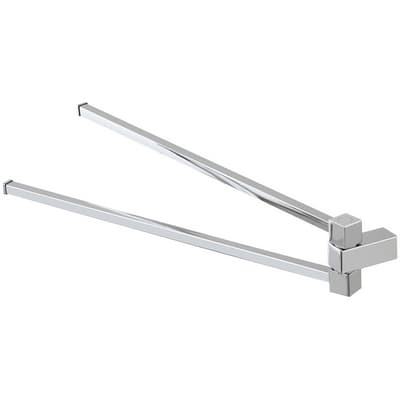 Porta Asciugamani da Parete a Snodo 39 cm in Acciaio Cromato Antiruggine - 3