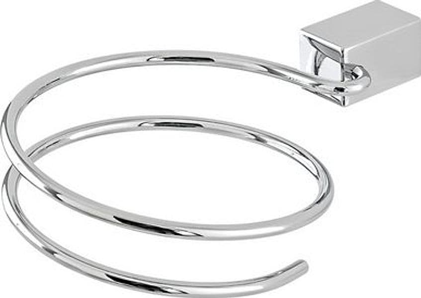 Porta Asciugacapelli da Parete in Acciaio Cromato Antiruggine Linea Unica – Feridras