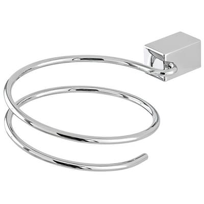 Porta Asciugacapelli da Parete in Acciaio Cromato Antiruggine Linea Unica - 3
