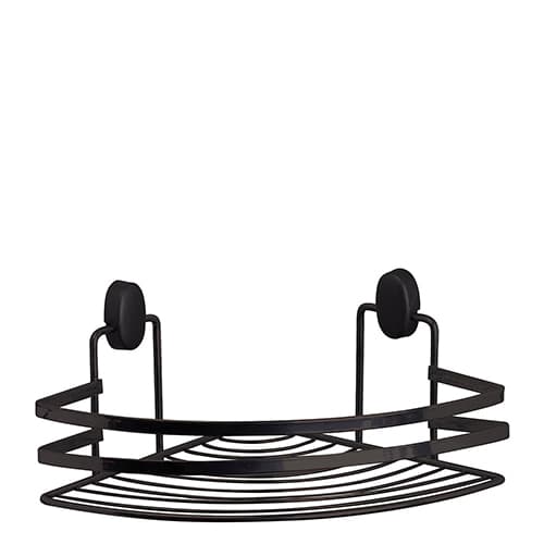 Mensola Doccia Angolare 1 Ripiano in Acciaio Nero Opaco Linea Cover Black - 3