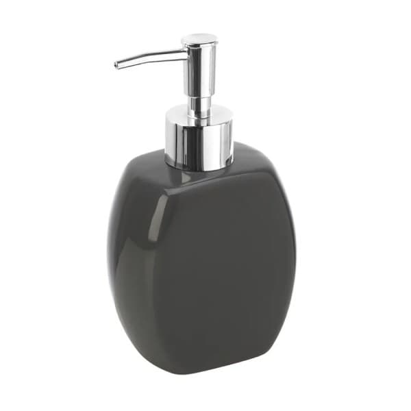 Dispenser Sapone in Ceramica Grigio 360 Ml Linea Parigi Feridras - 3