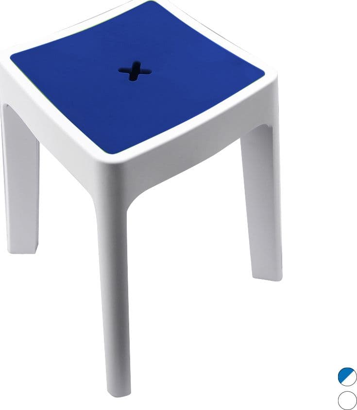 Sgabello Contenitore Modello Keope Metaform Bianco Blu - 2