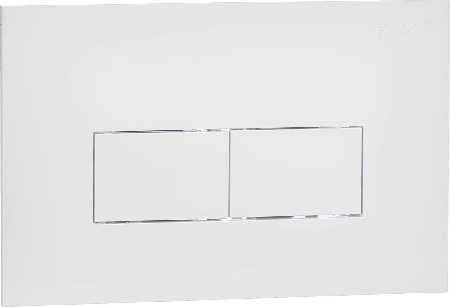 Placca per Cassetta Incasso Pucci Eco 2 Pulsanti Linea MOD.2014 Bianca - 2