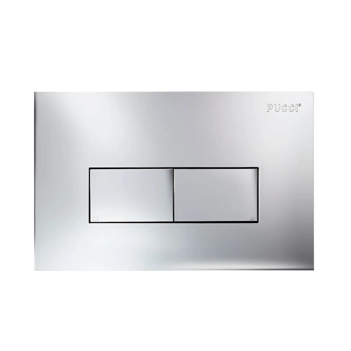 Placca per Cassetta Incasso Pucci Eco 2 Pulsanti Linea MOD.2014 Cromo