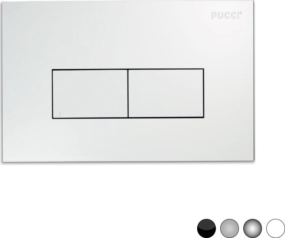 Placca per Cassetta Incasso Pucci Eco 2 Pulsanti Linea MOD.2014 Cromo - 2