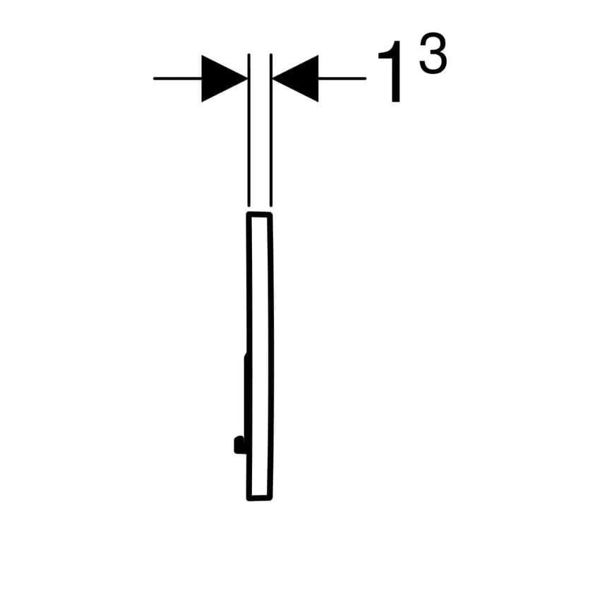 Placca di Comando Mod SIGMA01 Geberit Cromo Tasti Cromo Satinati - 3