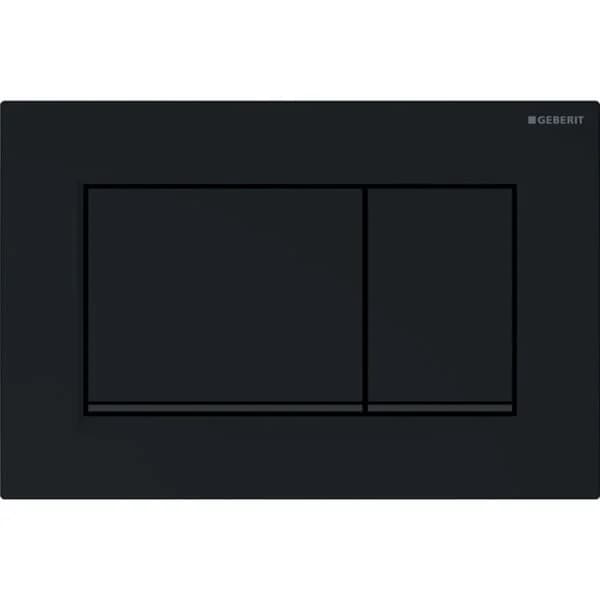 Placca di Copertura 2 Tasti Sigma 30 Geberit Nero Ludico Bordo Inf Nero - 3