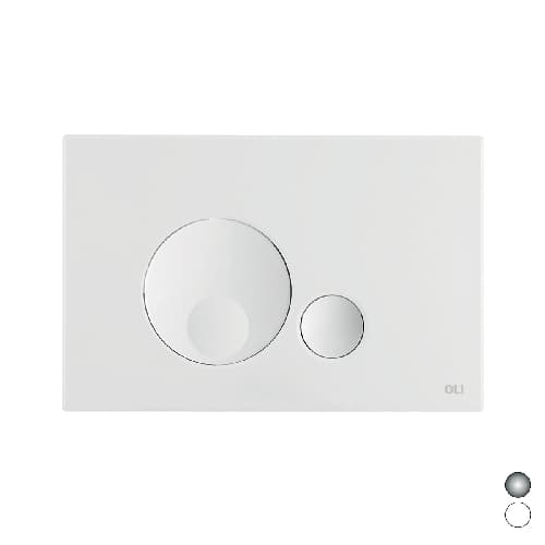 Placca Doppio Scarico Globe Olive Cromo Lucido - 3