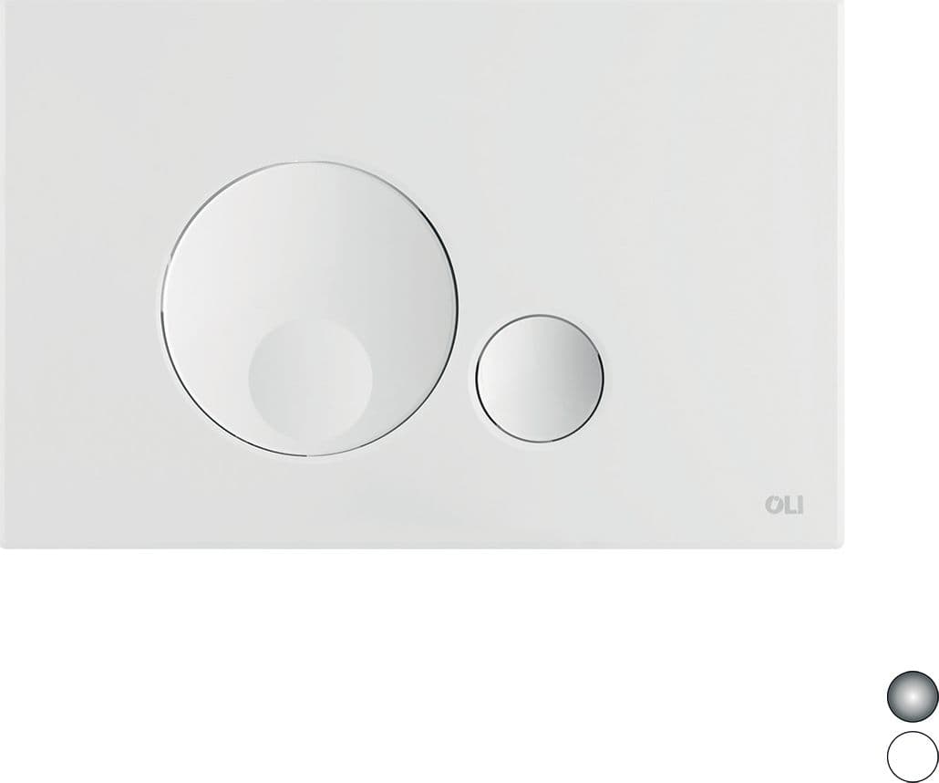 Placca Doppio Scarico Globe Olive Cromo Lucido - 2