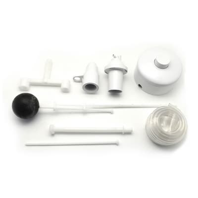 Comando Manuale Pneu a Parete per Montaggio Esterno Pucci Bianco - 3