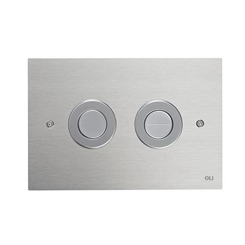 Placca Trend INOX Olive Cromo Satinato - 3