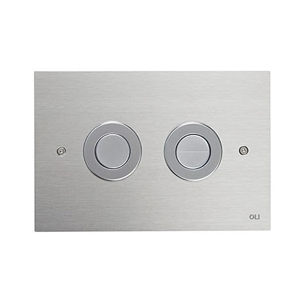 Placca Trend INOX Olive Cromo Satinato - 2