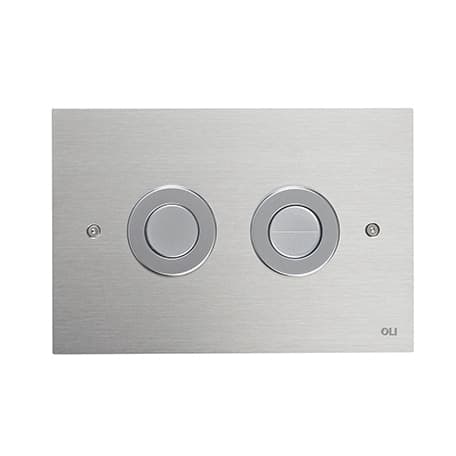 Placca Trend INOX Olive Cromo Satinato - 2