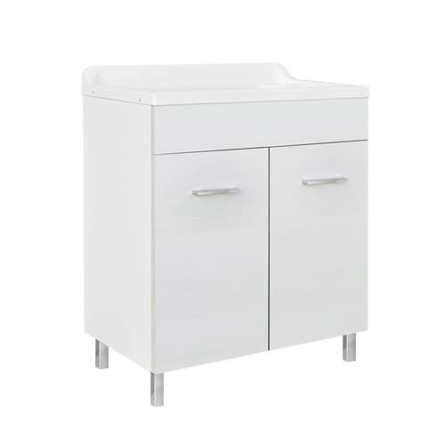 Lavatoio con Mobile in Legno e Vasca in ABS Dh L Cm 70 x P Cm 40 - 3