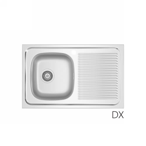 Lavello Appoggio in Acciaio INOX Mod LA02 80 cm x Dh Cm 80 Gocciolatoio Sx - 3