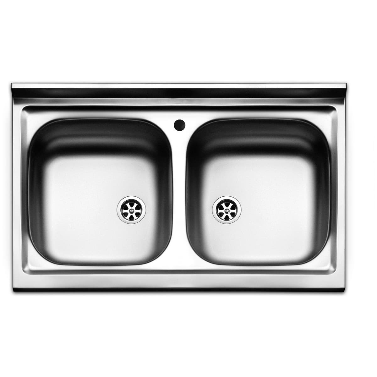 Lavello Appoggio Acciaio INOX 2 Vasche 80 cm Apell - 2