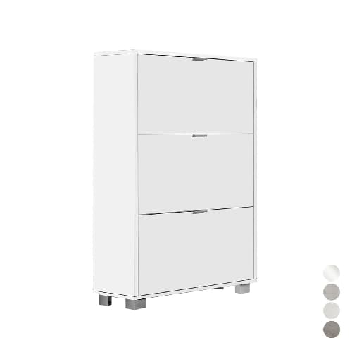 Scarpiera con 3 Ribalte in Nobilitato Dh Cm L76XH118XP30 Olmo Perla - 3