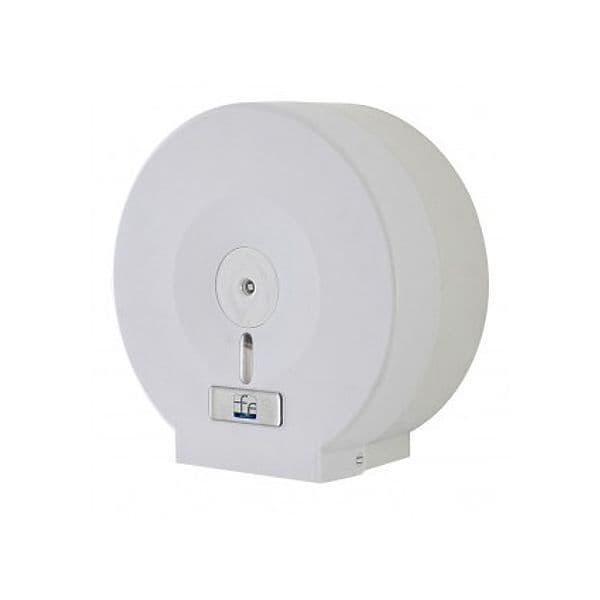 Distributore Carta Igienica Maxi Rotolo in ABS Bianco con Chiave 27,5 x 27 - 3