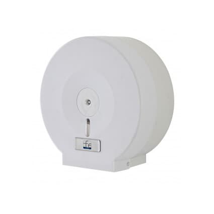 Distributore Carta Igienica Maxi Rotolo in ABS Bianco con Chiave 27,5 x 27 - 3