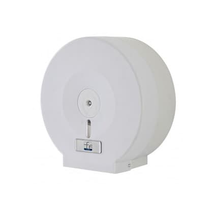 Distributore carta igienica maxi rotolo in ABS bianco con chiave 27,5x27x12,5 cm Feridras Linea Service