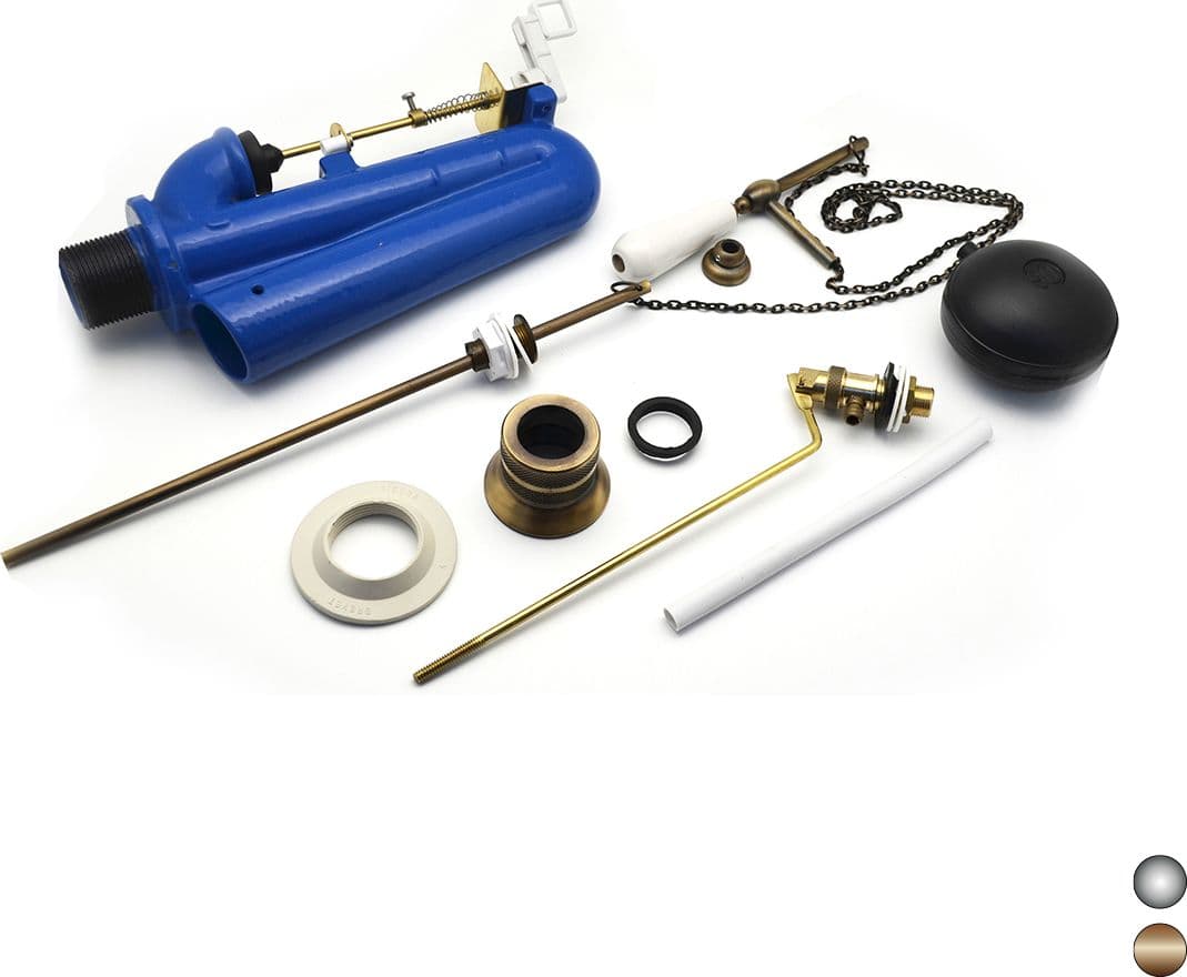 Kit Catena + Meccanismo Senza Tubo per Cassetta Alta Antichizzata Dh Cromo - 2