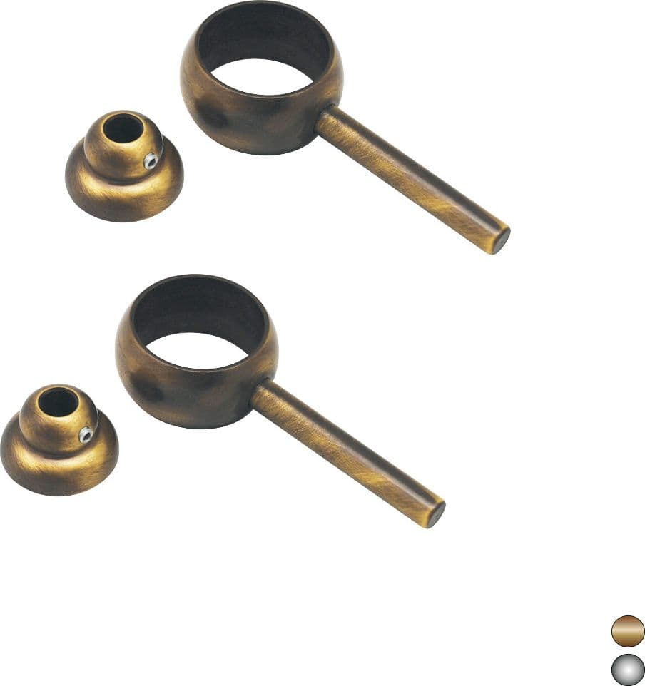 2 Pezzi Anelli Reggitubo Dh Cromo - 2