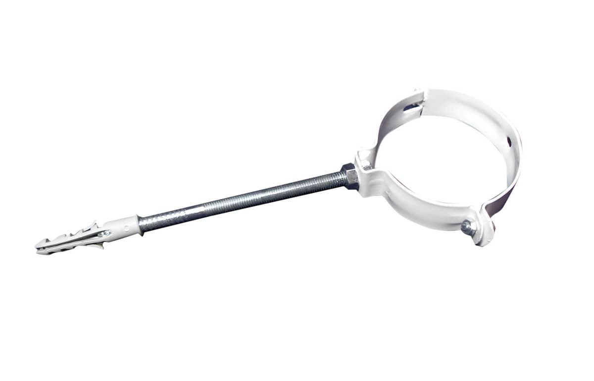 Collare per Fissaggio di Tubi Fumo Verniciato Bianco Faidf Ø 80 Blister - 2