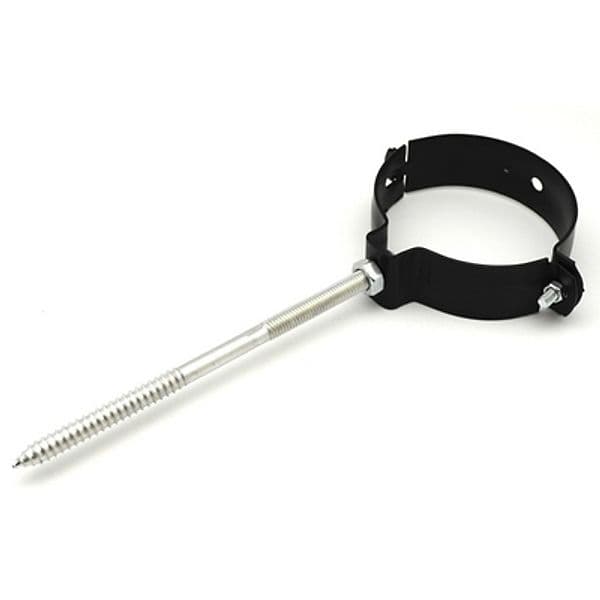 Collare per Fissaggio di Tubi Fumo Verniciato Nero Dh Ø 80 - 3