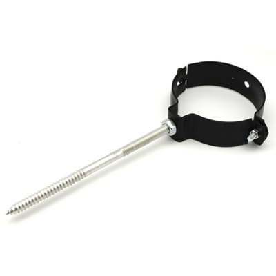Collare per Fissaggio di Tubi Fumo Verniciato Nero Dh Ø 80 - 3