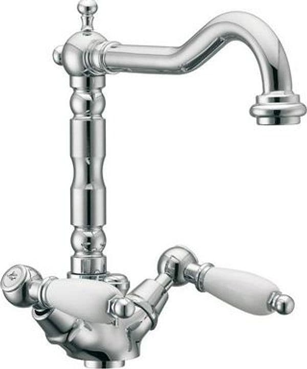 Monoforo Lavabo con Bocca Antica Armony Classic Huber Cromo - 3